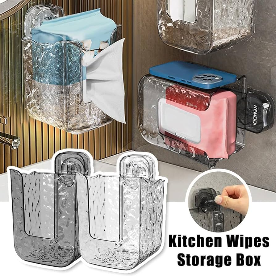 Kitchen wipes storage box